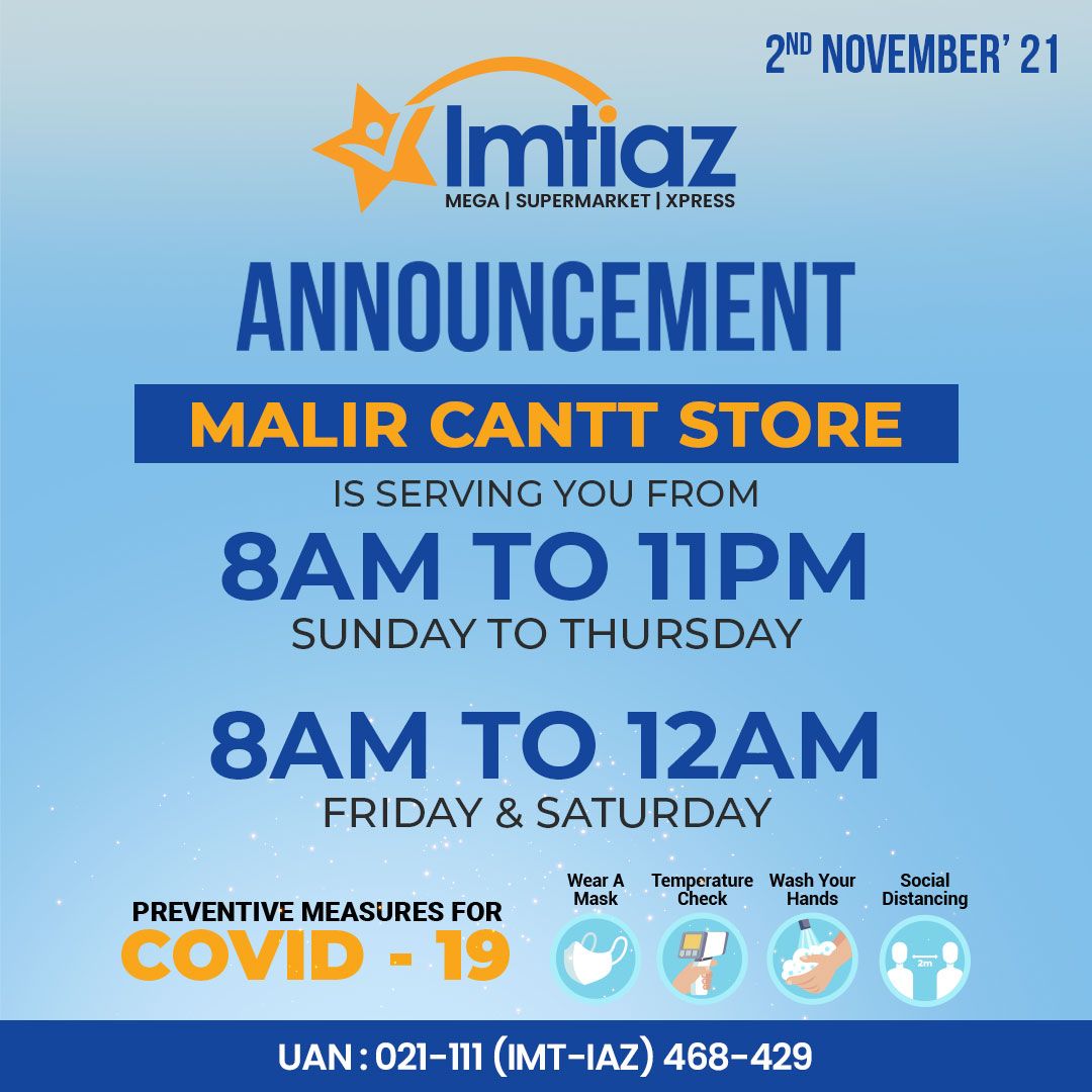 imtiazstores's tweet photo. Get ready to shop your heart out at Imtiaz Stores serving you SEVEN DAYS A WEEK💙🥳 So rush to the nearest store now! #Imtiaz #ImtiazStores #UpdatedTimings https://t.co/p5TF5DlIhw