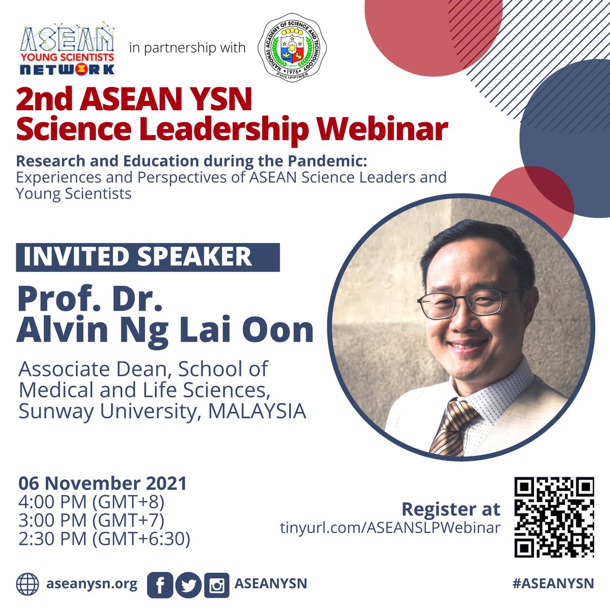 ASEANYSN's tweet photo. To focus on the mental health and well-being of young scientists, students and researchers during the pandemic, we have invited Dr @owlvin_ng of @SunwayU as topic speaker #ASEANYSN

JOIN THE DISCUSSION and REGISTER at https://t.co/Pecuz4olWt https://t.co/xt0YaqWMhD
