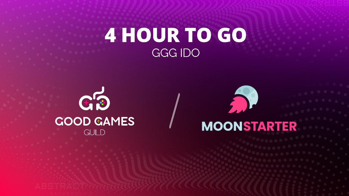 goodgamesguild's tweet photo. 4hours before $GGG IDO on @moonstarter_off 🥳 

Be ready and Don't miss out! #GGG #IDO #TripleIDO 
Check this out👉https://t.co/sQXRupOxfl https://t.co/tB9OfYxY2F