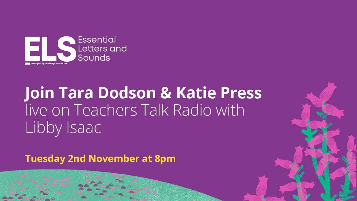 OUPPrimary's tweet photo. Tune in to @TTRadio2021 from 8pm this evening when Tara Dodson &amp; Katie Press, authors of Essential Letters and Sounds, will be talking about phonics with @libbyisaac
If you can't listen to the Late Show live you can listen back later on-demand. @ELSKST #TTRadio #ELS #Phonics https://t.co/zRrZFErzr2