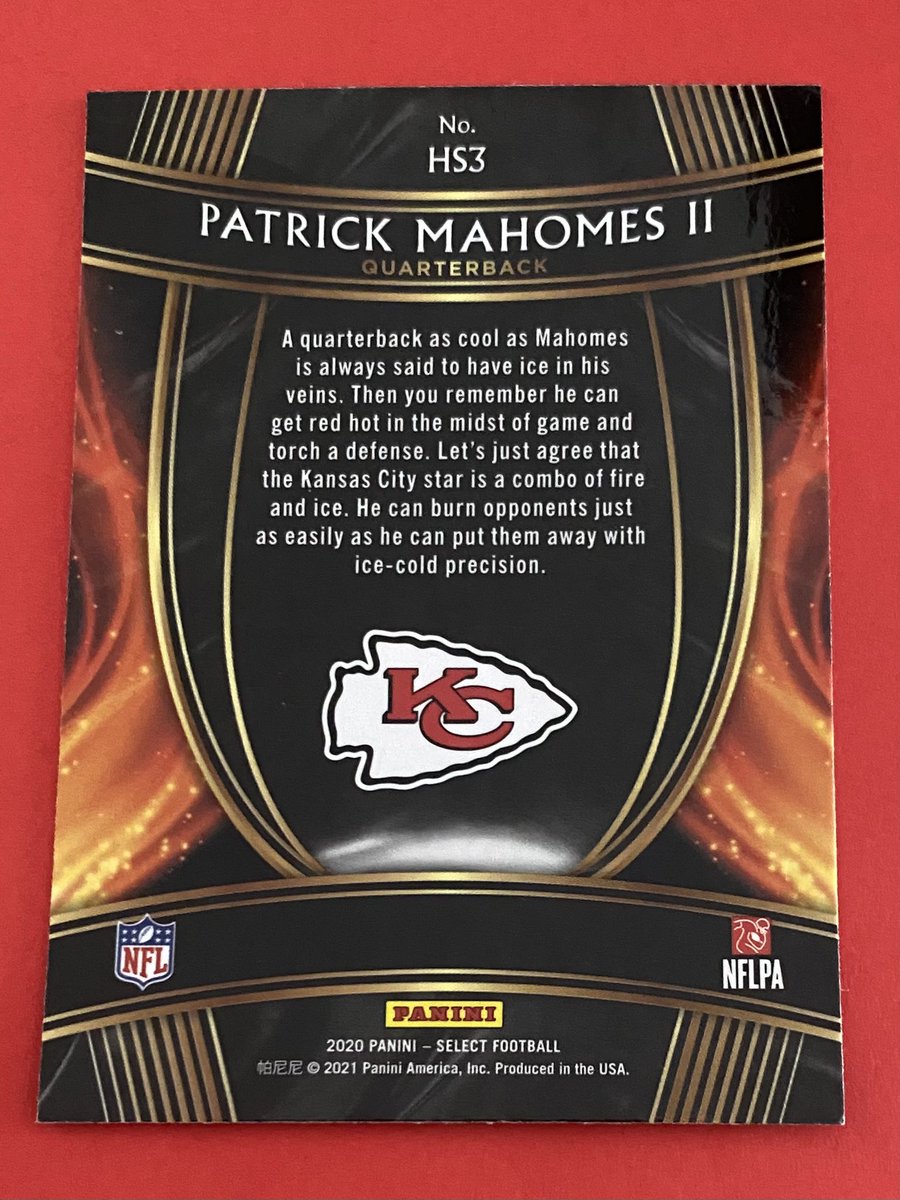chiefscardspain's tweet photo. Patrick Mahomes II - Select 2020 Hot Stars
@PatrickMahomes @Chiefs @Chiefs_Esp @chiefscardspain @Vation97 @asocards @nfl @PaniniAmerica https://t.co/7zZOjwFW0k