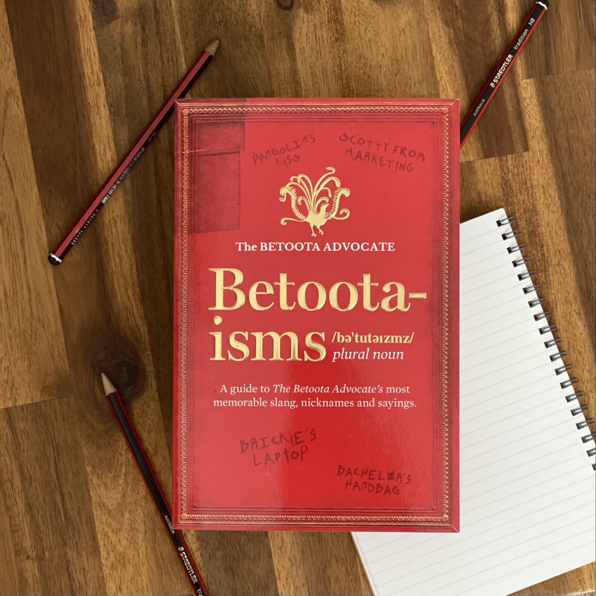 MacmillanAus's tweet photo. As authoritative as the @MacqDictionary* and as exhaustive as a Fortitude Valley pub crawl, "Betoota-isms" from @BetootaAdvocate is your one-stop guide to the grandeur of the great Australian vernacular. Buy it now at all good book stores. https://t.co/931TLV4Yeu https://t.co/R6NT4QYMyw