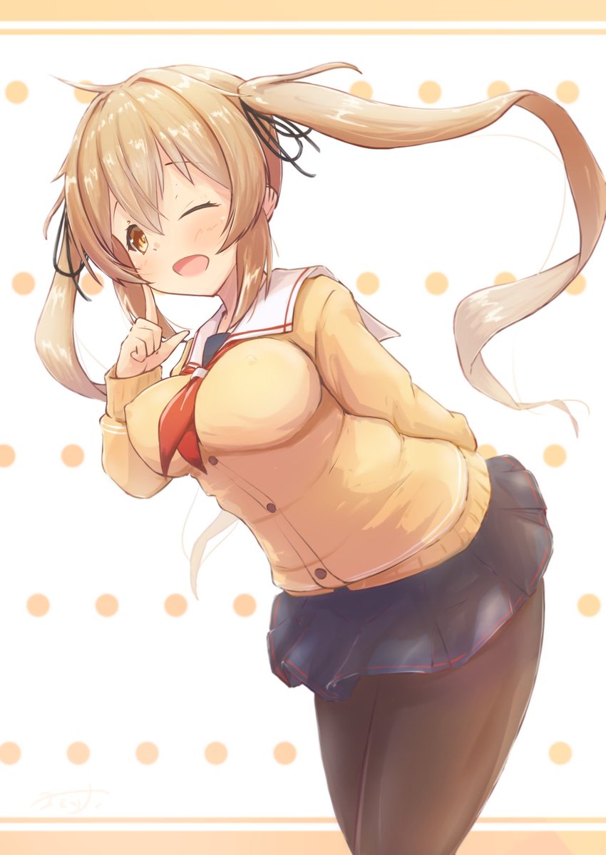 村雨(艦これ) 「#いいタイツの日
タイツの日らしいので、秋服村雨ちゃんを 」|ヨミツナのイラスト