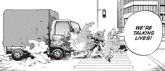 LRT Why are people even questioning Endeavor? Dude is strong w/o a Strength quirk. He roasted Shigaraki the first 10 seconds of the fight, then did it AGAIN after Bakugo's attack. If Shiggy didn't have regeneration it'd have been over so fast. He got it all done w a fire quirk😭 