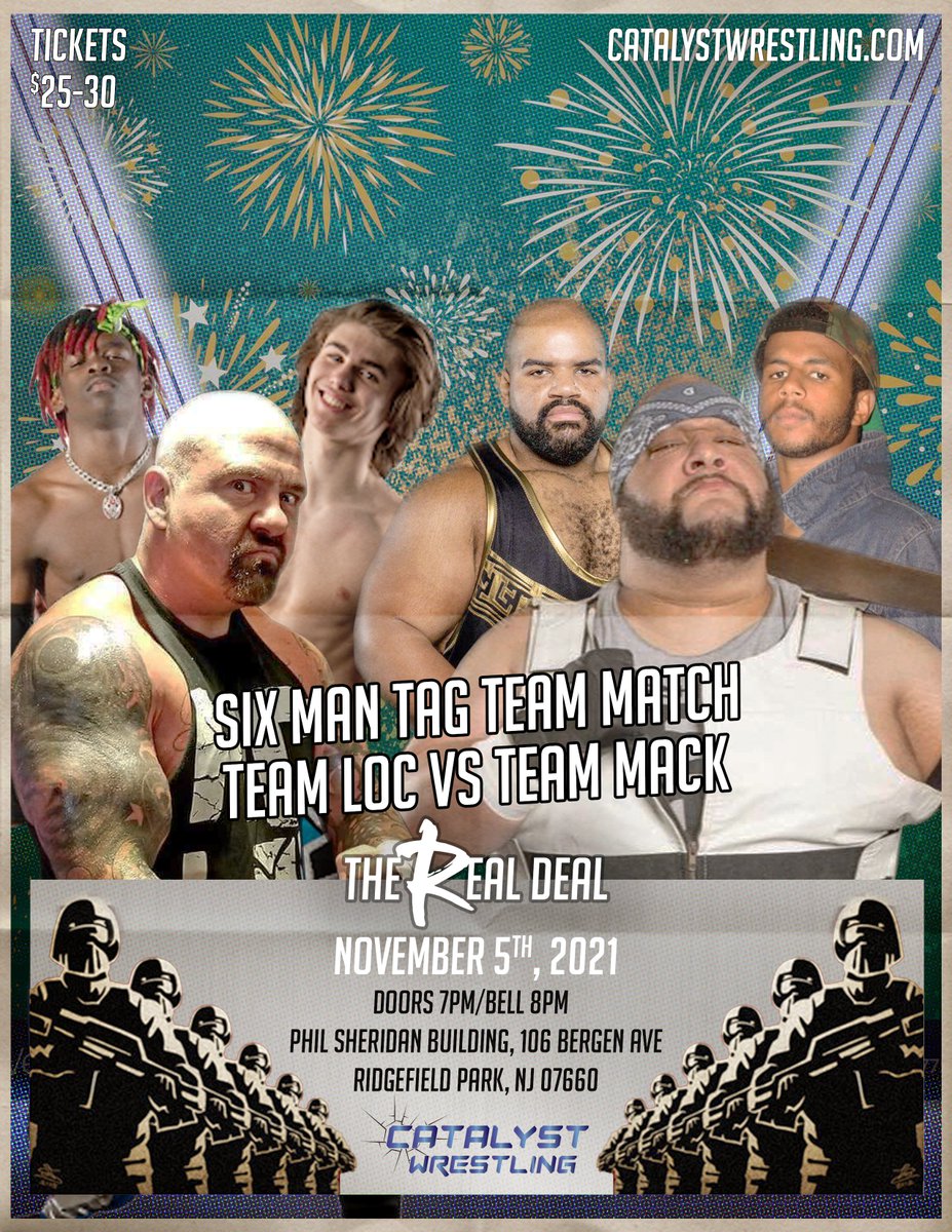 CatalystWrestle's tweet photo. Two veterans, two teams, two separate ideologies.
#TeamLoc vs #TeamMack on Nov 5th in Ridgefield Park, NJ! 

‼️Ticket Link in the bio‼️ https://t.co/Z37HI2kliv
