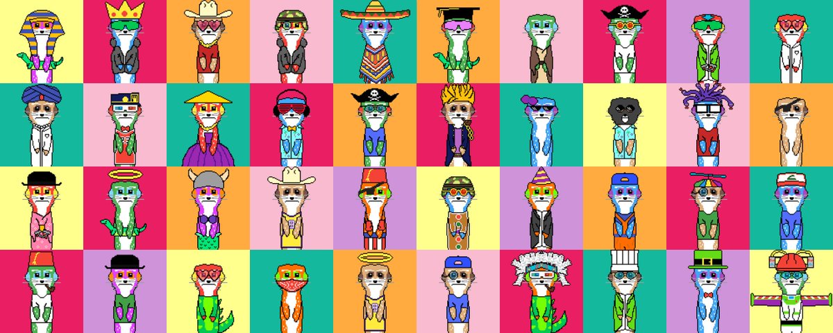 MerryMeerkats's tweet photo. Merry Meerkats #NFTdrop 
💻 https://t.co/z7jmoEb1PG
🎧 https://t.co/bW2yh5osCD

The Merry Meerkats drop 10th November, 7PM EST!

Some of the brightest, most color-popping NFTs available. Only 5000 available, randomly generated from a vast collection of traits. 

#NFTs #nftart https://t.co/GMsRtAbGOT