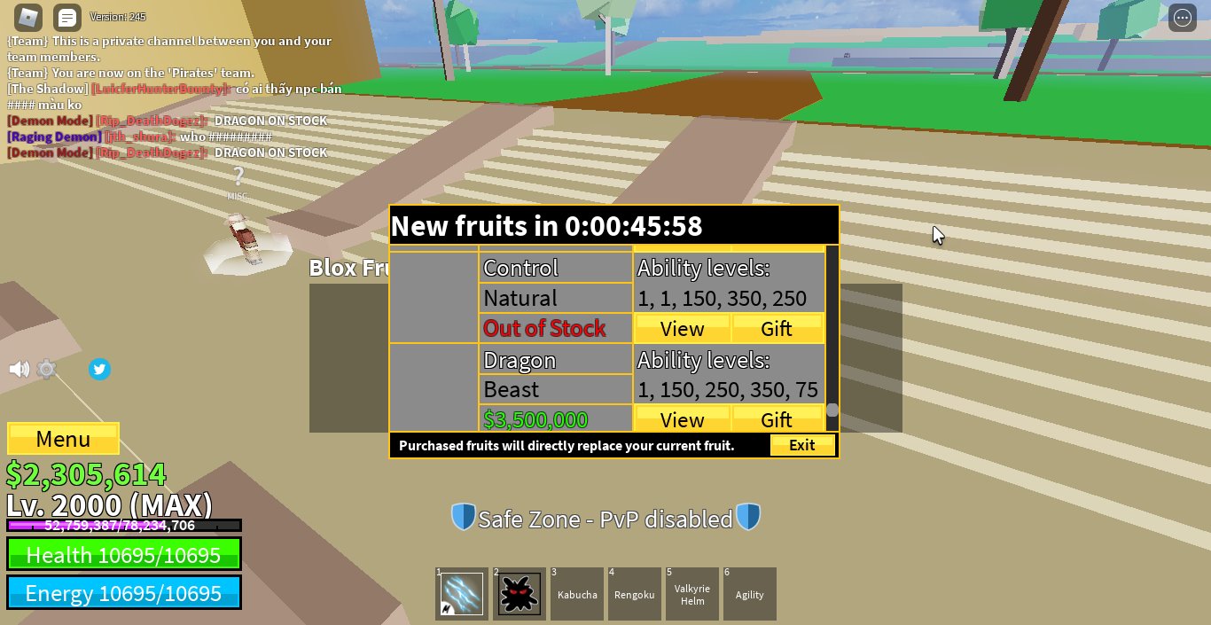 Dragon is on stock boisssss!!!! : r/bloxfruits