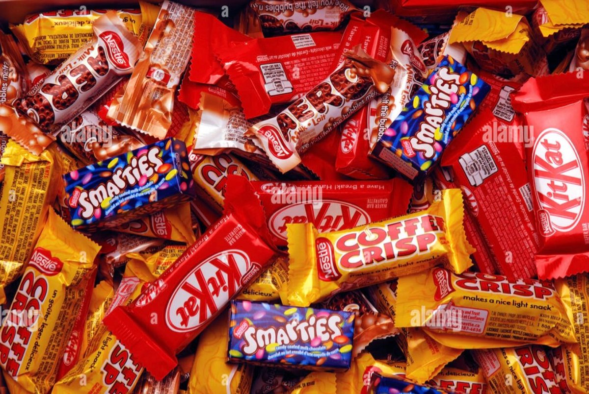 TysonDory's tweet photo. Me: Won’t eat a full size chocolate bar because I feel guilty eating 250 - 300 empty calories …

Also me: Crushes 10-15 Halloween sized chocolate bars at 60-75 calories each in one sitting with zero f*cks given … https://t.co/NDrsBggvw1