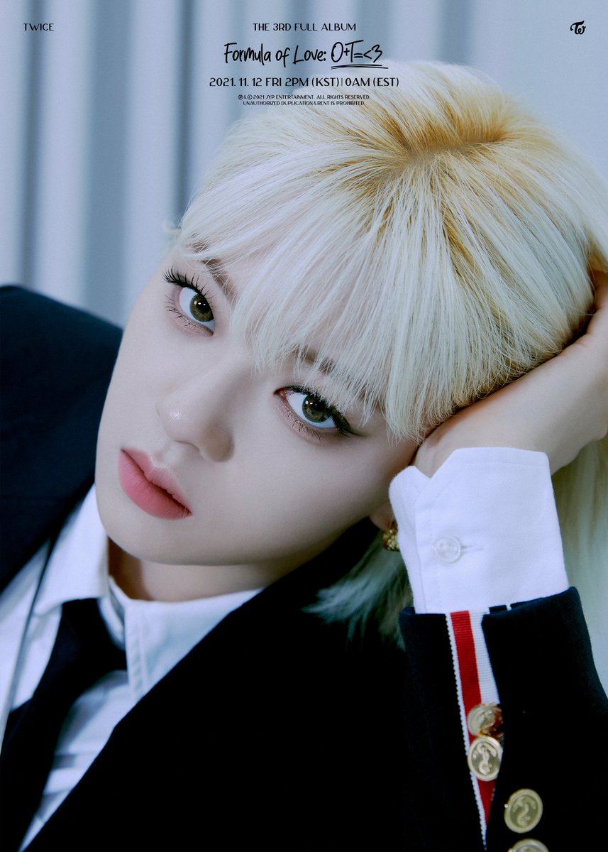 jypnation's tweet photo. TWICE 3rd Full Album
"Formula of Love: O+T=<3"

STUDY ABOUT LOVE VER.
JEONGYEON

Title - 'SCIENTIST'

Release on
2021.11.12 FRI 2PM (KST), 0AM (EST)

📌"Formula of Love: O+T=<3" Pre-save &amp; Pre-order
https://t.co/ofHKpLVEpB

#TWICE #트와이스 #FormulaOfLove #SCIENTIST https://t.co/3qMtt9Epxk