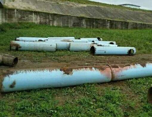 Sustitución de la tubería de retrolavado de los filtros en la Planta Potabilizadora de Paso Bonito, trabajos realizados por la empresa ASTICAR Cienfuegos