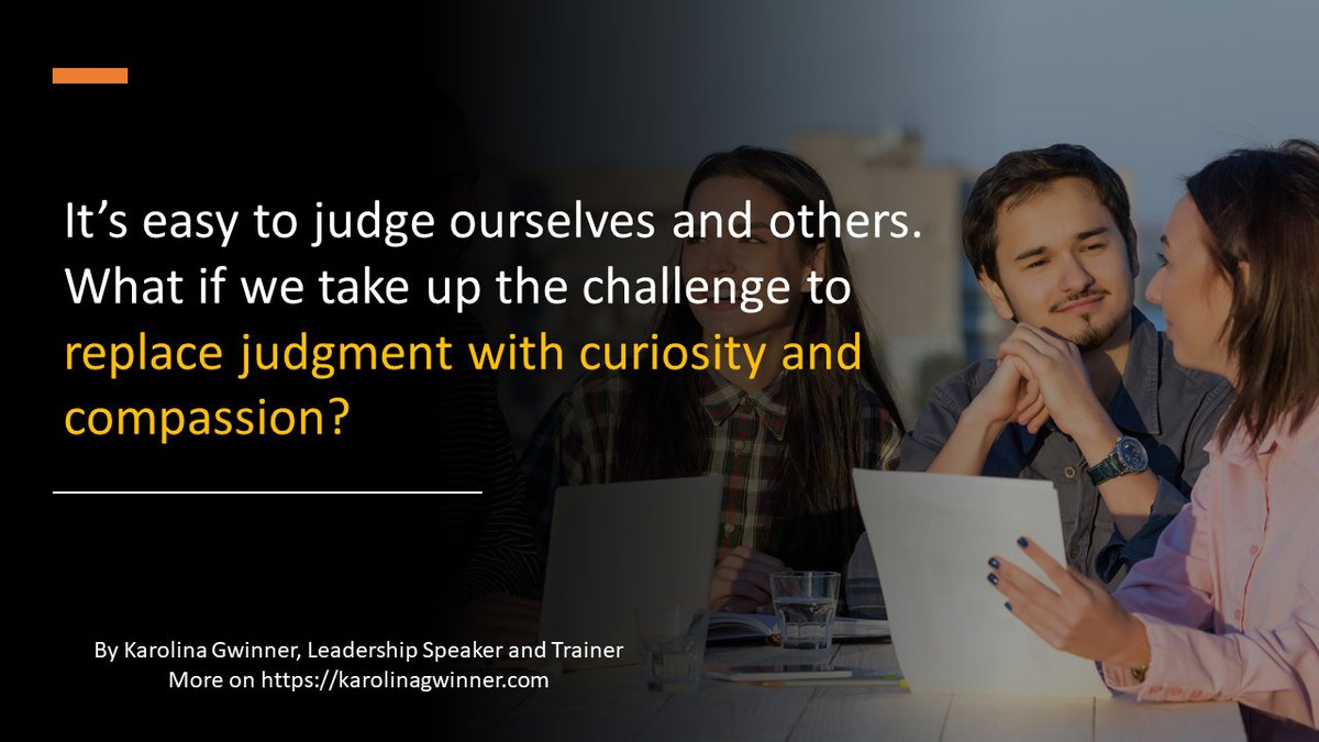 kgwinner's tweet photo. Today's Leadership Tip: Replace Judgment With Curiosity And Compassion

#humanleader #leadershipdevelopment #leadershiptraining #leadershipmindset
#womenleaders #womenempowerment https://t.co/bSdOSJ83yX