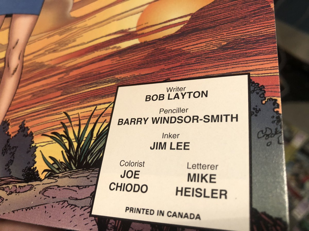 CBCCPodcast's tweet photo. Well, that’s not a pairing you see every day: Barry Windsor-Smith inked by Jim Lee. DEATHMATE, yo. https://t.co/ComuOT55kX