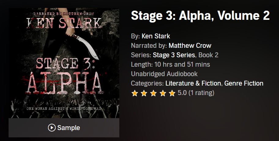 BookBangs's tweet photo. RT @PennilessScribe: #STAGE3 ALPHA now in #audiobook!
https://t.co/Wvt3XAmZHV
https://t.co/6160yhuOAz
The zombies are evolving, making Sarah’s quest to find her niece even more precarious and dangerous. But nothing will stand in her way.
#horror #Audib… https://t.co/vQq5ypw2bJ