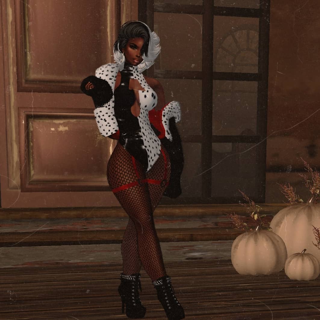 LilCeeCeevu's tweet photo. Anita Darling ...Cruella Deville ⚪⚫
#IMVU #Cruella #Deville #black  #white #halloween2021 #imvubaddie #spots https://t.co/ZANlLdv5yI