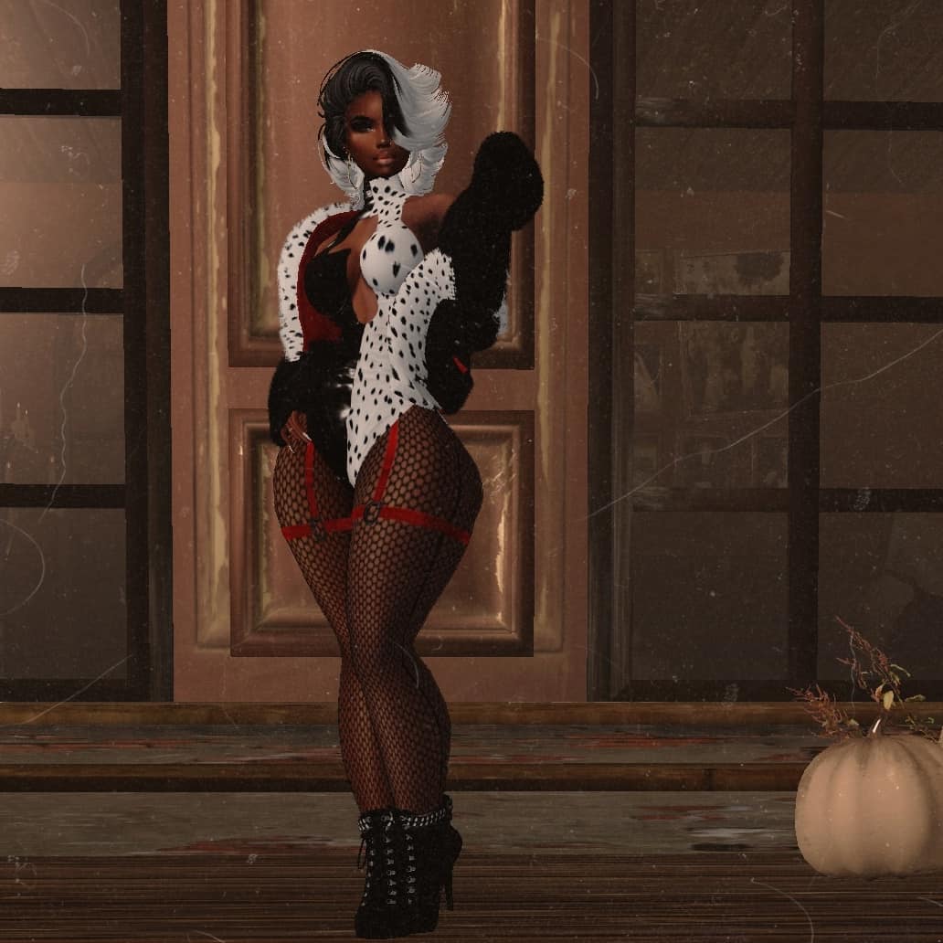 LilCeeCeevu's tweet photo. Anita Darling ...Cruella Deville ⚪⚫
#IMVU #Cruella #Deville #black  #white #halloween2021 #imvubaddie #spots https://t.co/ZANlLdv5yI