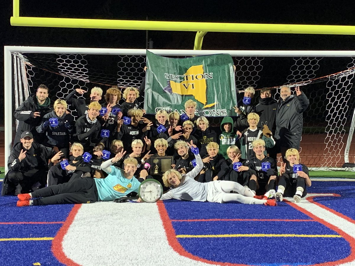 Willnorthsoccer's tweet photo. Final: Will North 2 - 1 Clarence (OT)
Blondes battle through adversity and come out on top. Effort and heart was unreal from every single player. Back to back section titles, could not be prouder.
#SECTIONCHAMPS
Goals: @ryanbailey35 , @kevinsugg10 
Assist: @ryanbailey35 https://t.co/fzsaIhpDRR