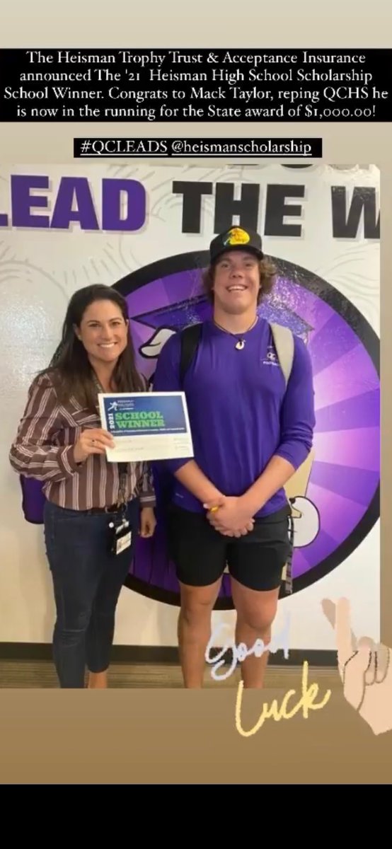 Mack Taylor (@bigmacktaylor60) on Twitter photo Grateful to be named the Heisman High School Scholarship Winner for Queen Creek High School! <a href="/TSchureman/">Travis Schureman</a> <a href="/QC_football/">Queen Creek Football</a> @QCFBStrength <a href="/CoachPerrone/">Coach Perrone (My Recruits)</a> <a href="/RonTBAOL/">Ron Sowers</a> <a href="/Heisman_HS/">Heisman HS Scholarship Program</a> <a href="/HeismanTrophy/">The Heisman Trophy</a> #heismanhsscholarship Grateful to be named the Heisman High School Scholarship Winner for Queen Creek High School! <a href="/TSchureman/">Travis Schureman</a> <a href="/QC_football/">Queen Creek Football</a> @QCFBStrength <a href="/CoachPerrone/">Coach Perrone (My Recruits)</a> <a href="/RonTBAOL/">Ron Sowers</a> <a href="/Heisman_HS/">Heisman HS Scholarship Program</a> <a href="/HeismanTrophy/">The Heisman Trophy</a> #heismanhsscholarship