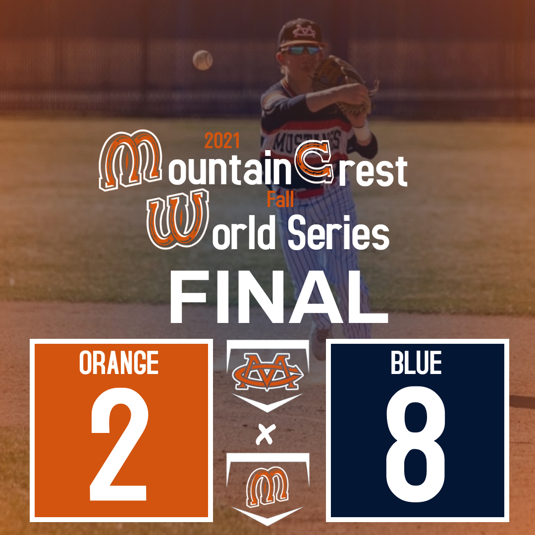 gomcbaseball's tweet photo. The Blue Team wins to force a winner take all Game 5 in the Blue &amp; Orange World Series!! Don’t miss out the Mustangs’ last game at “The Yard” this fall as Game 5 will start at 4:00 PM tomorrow! #WorldSeries #MustangsCompete https://t.co/xlTbnewHeL