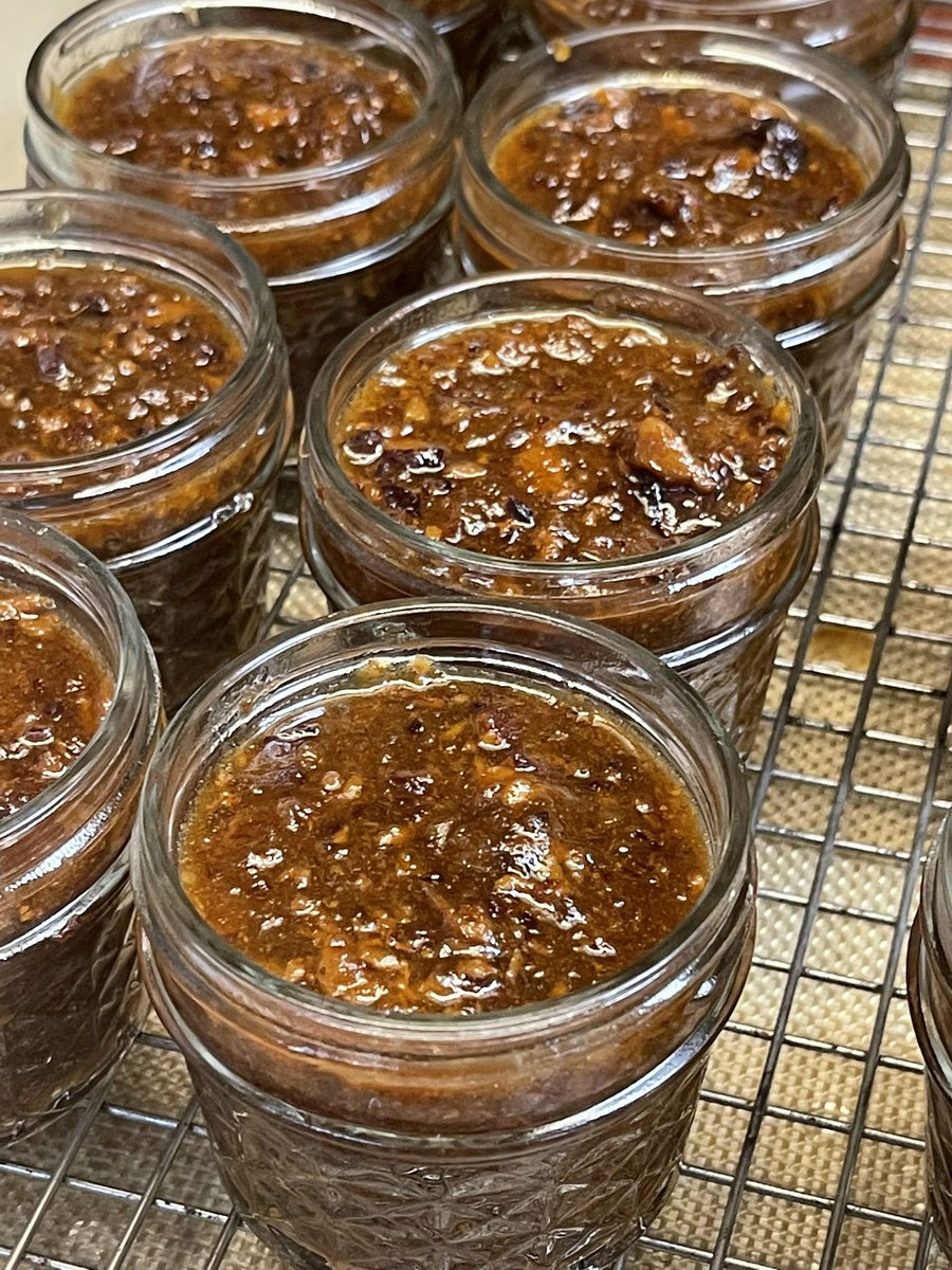 DivaQBBQ's tweet photo. Busy night jars of smoked @WhistlePigRye @TraegerGrills bacon canned. https://t.co/cBt3tBDrfo