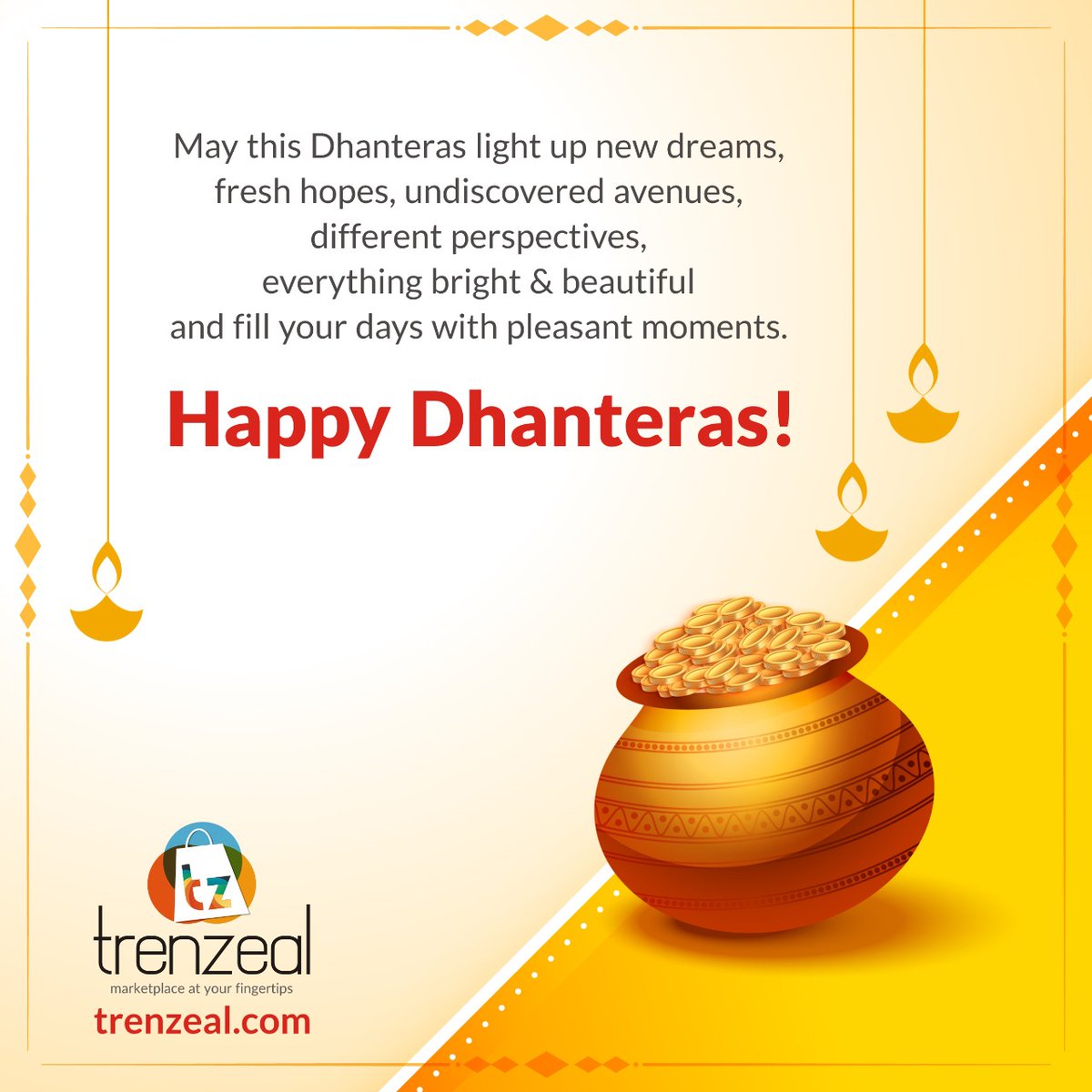 TrenZeal's tweet photo. May Goddess Lakshmi shower on you her immense blessings, enriching your lives with prosperity, happiness and joy on this Dhanteras.
.
धनतेरस की शुभकामनाएं
.
.
#dhanteras #diwali #happydhanteras #festival #happydiwali #india #indianfestival #dhanteraswishes #festivals https://t.co/TzbfIeFzRT