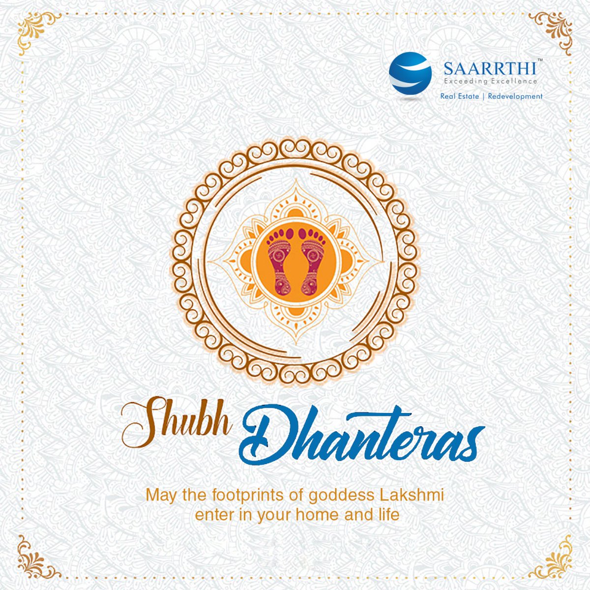 Saarrthi_Group's tweet photo. May this Dhanteras shower you with wealth and prosperity as you journey towards greater success. Happy Dhanteras!!

#happydhanteras #happydhanteras2021 #dhanteraswishes #dhanteras2021 #festivewishes #happydhanteras https://t.co/OTeOXC6sgE