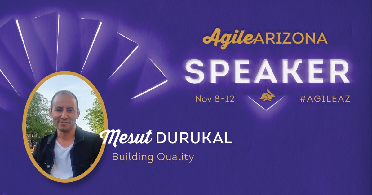 AgileAZCon's tweet image. We&apos;re excited to welcome @DurukalMesut as an Agile Arizona 2021 speaker!

💡 Topic: Building Quality

🎟️ Tickets: bit.ly/aaztickets

#quality #AgileAZ