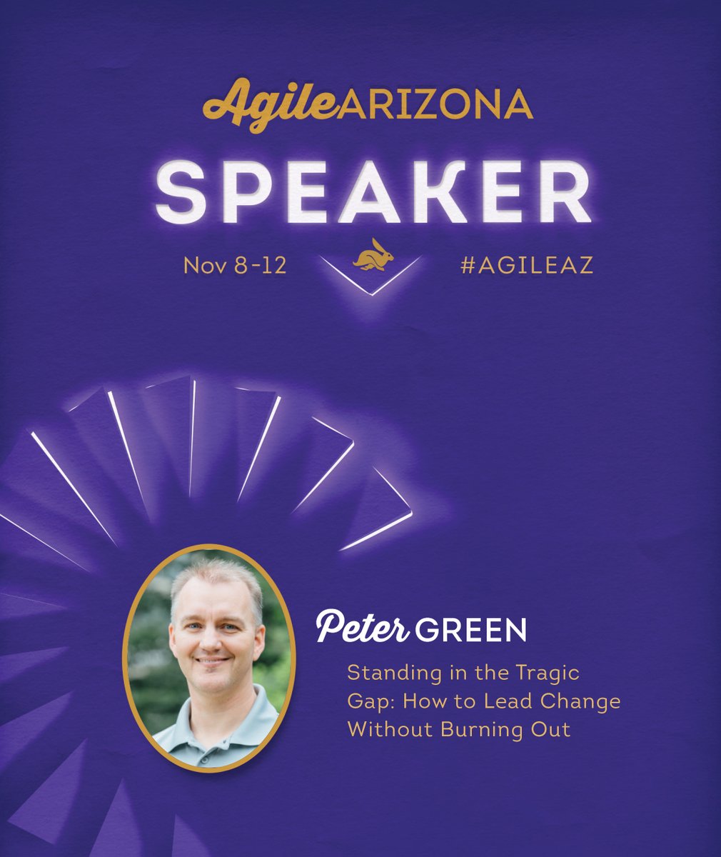 AgileAZCon's tweet image. We&apos;re excited to welcome @tptman as an Agile Arizona 2021 speaker!

💡 Topic: Standing in the Tragic Gap: how to lead change without burning out

🎟️ Tickets: bit.ly/aaztickets

#leadership #AgileAZ