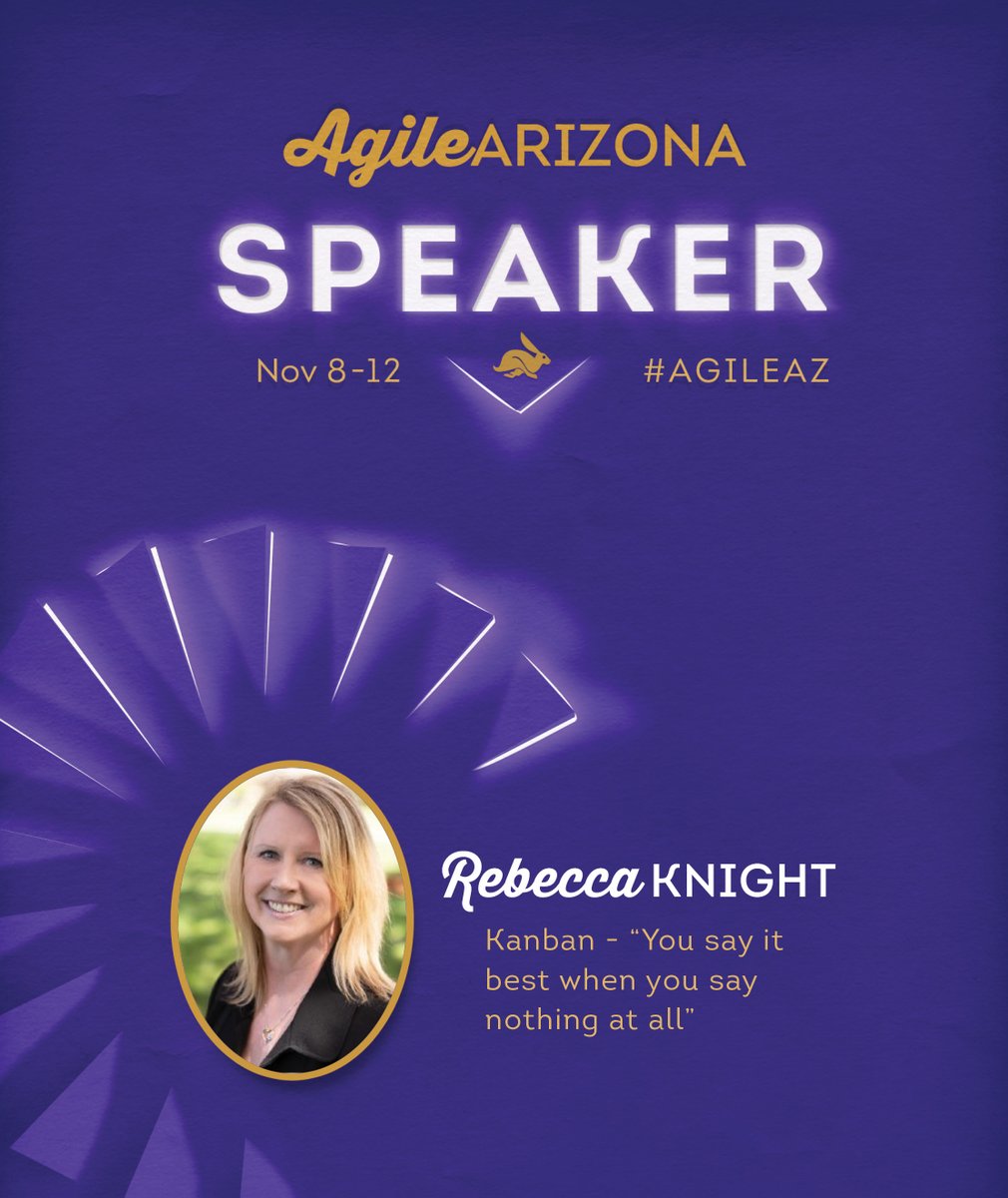 AgileAZCon's tweet image. We&apos;re excited to welcome Rebecca Knight as an Agile Arizona 2021 speaker!

💡 Topic: Kanban - &quot;You say it best when you say nothing at all&quot;

🎟️ Tickets: bit.ly/aaztickets

#futureofwork #AgileAZ