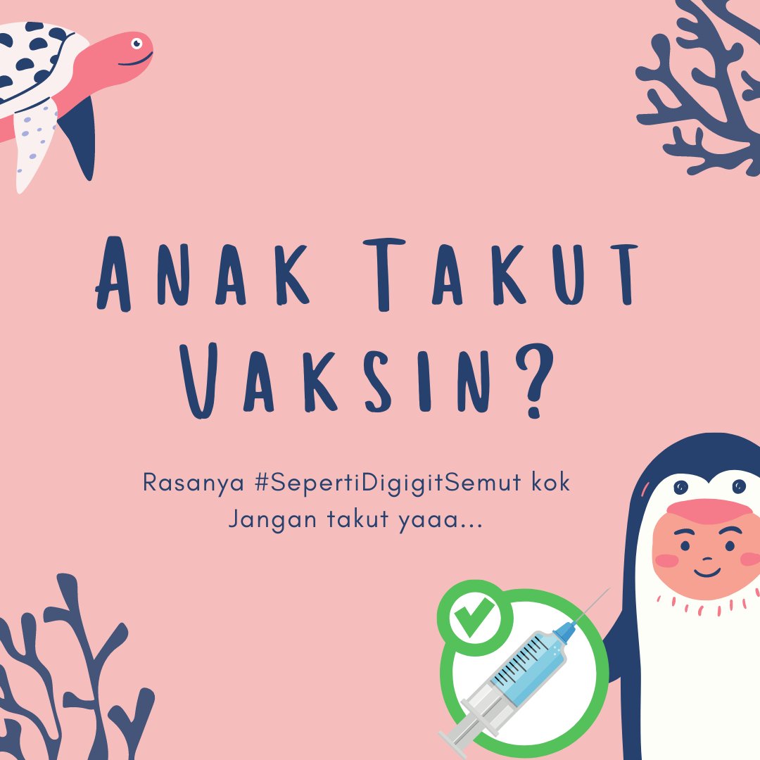 RirinOk83234535's tweet photo. Anak Takut Vaksin?
Rasanya #SepertiDigigitSemut kok
Saatnya vaksin COVID-19 https://t.co/GKL9CWs8M1
