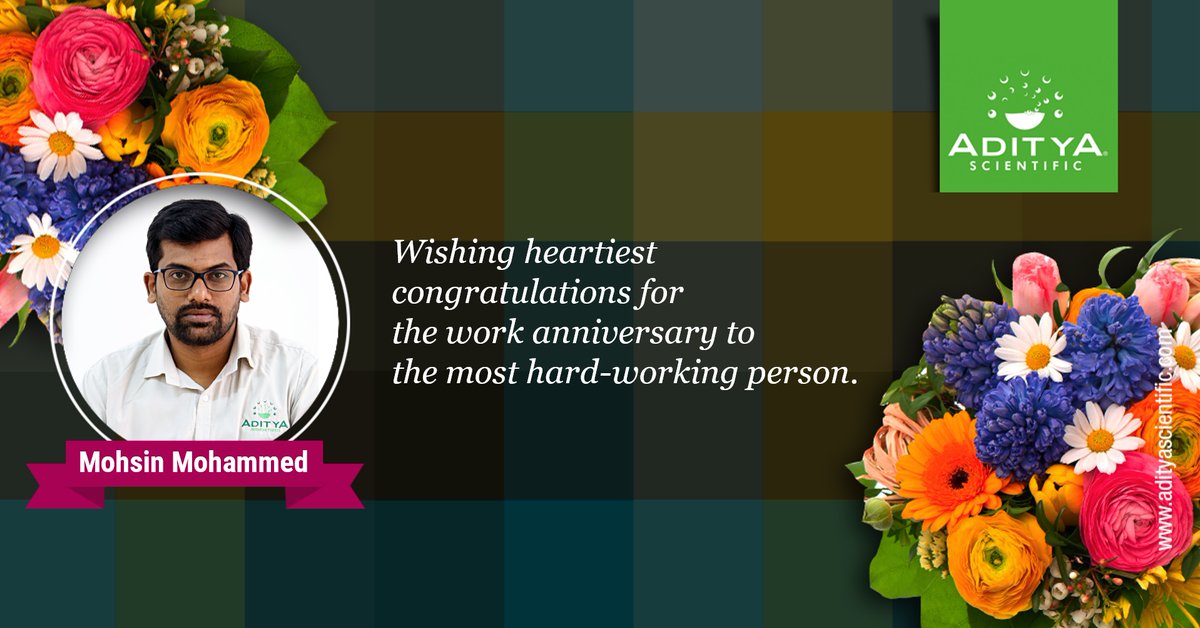 AdityaScientif1's tweet photo. Many congratulations on your work anniversary! Wish you good luck.

#workanniversary #happyemployee #adityascientific #rotavapor #rotaryevaporator #rotavap https://t.co/r4J9lBJKBn