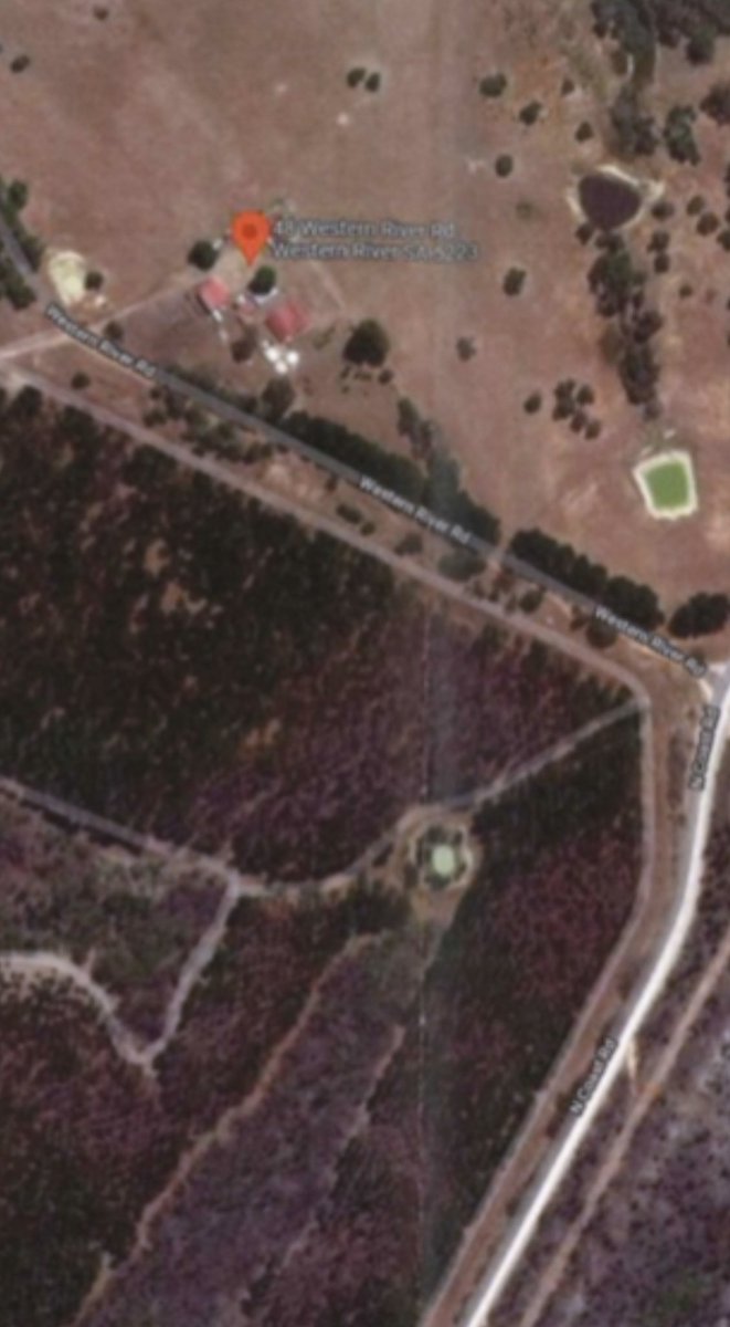 TKoutsantonisMP's tweet photo. BREAKING: Below is an aerial photograph of a house on a property owned by @VickieChapmanMP directly adjacent a section of forest planned to be harvested &amp; then exported at Smith Bay by KIPT. Chapman told Parliament she had no property near or impacted by KIPT’s operations. https://t.co/X0kkmj6xTo