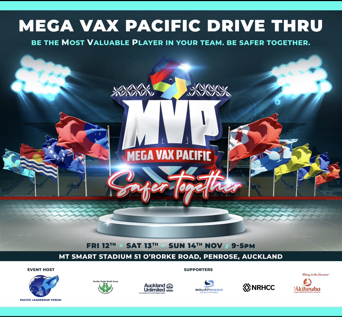 MVP 12-14 November @ Mt Smart… safer together… noone left behind…