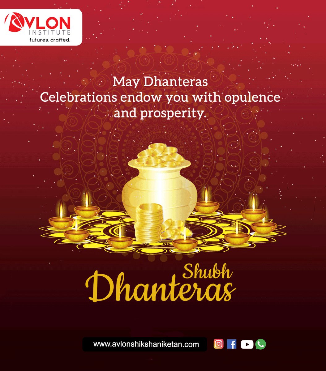 NiketanAvlon's tweet photo. May the festival of Dhanteras fill your home with fresh hopes and good vibes.
Happy Dhanteras!

#avlon #avlonshikshaniketan #aviation #aviationlovers #tourism #tourismcourse #hospitality #hospitalitymanagement #industry #industryspecific #dhanteras #festivevibes #festiveweek https://t.co/0dohXakwKy