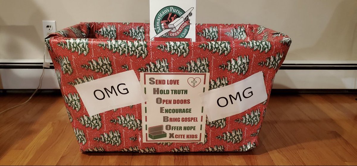 RCKSociedad's tweet photo. OMG is collecting donations for Operation Christmas Child, an organization that delivers Christmas gifts to kids around the world!Donations are being collected until November 5th and should be placed in the box in the lobby. All donations must be small enough to fit in a shoebox. https://t.co/ciuPj9ircH