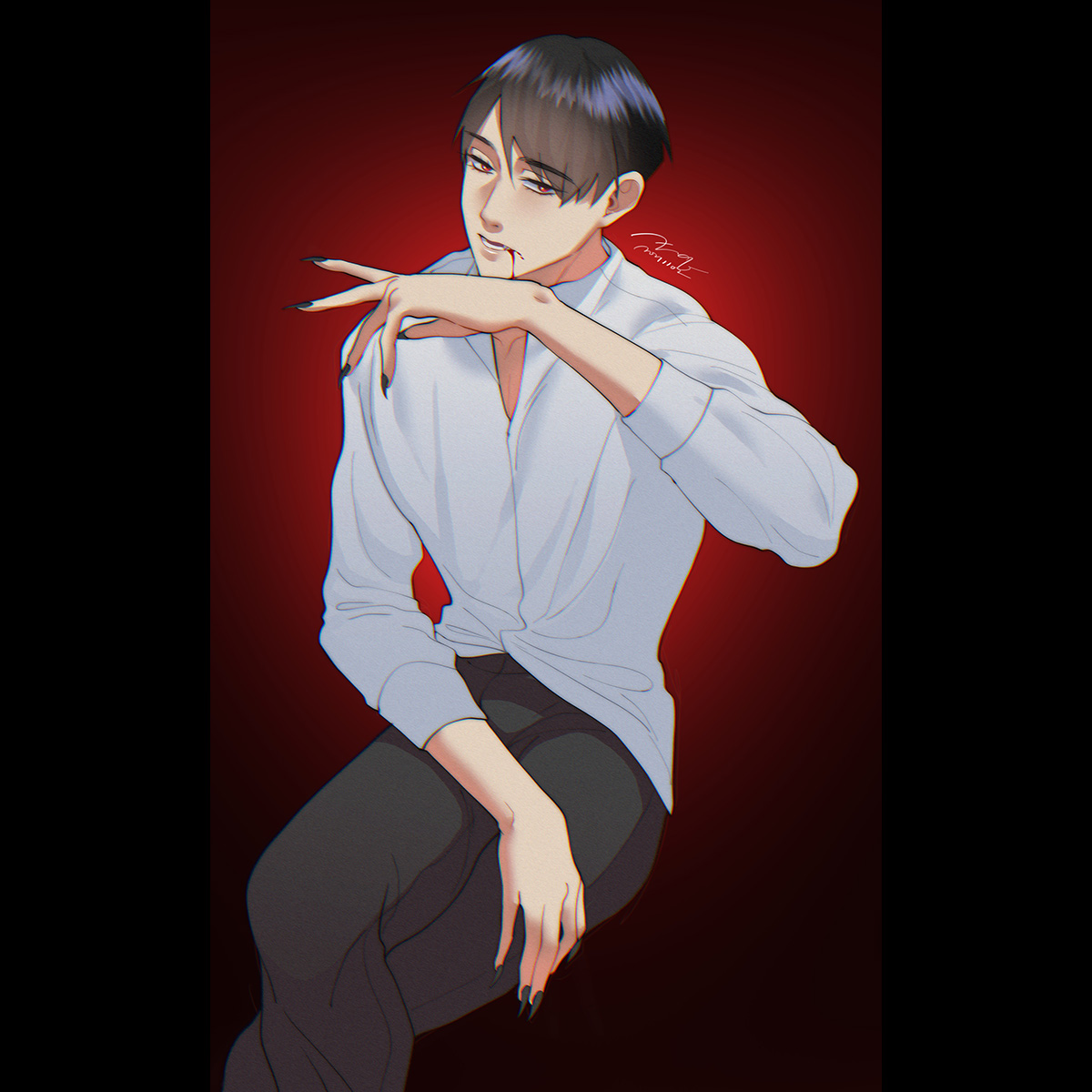 piann_official's tweet image. 午休在社群看到好多人畫吸血鬼，決定跟風🙂
-
#台耽 #BL #原創 #我的室友帥哥學長 #vampire #吸血鬼