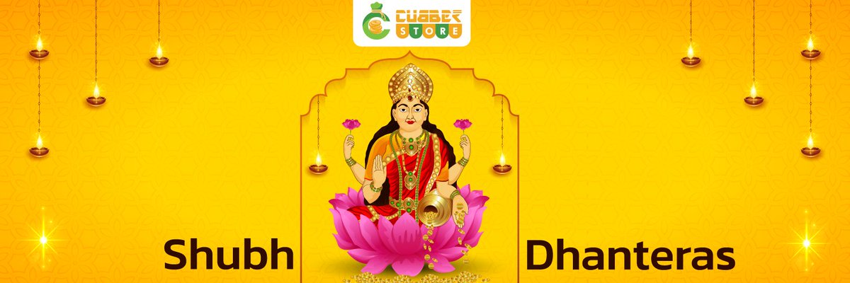CubberStore's tweet photo. On this auspicious festival of Dhanteras, We wish Happiness for your Heart, Prosperity for your Home, Blessings of Goddess Laxmi over your Head, and Joyous time with your loved ones.
#Dhanteraswishes #Dhanteras #GoddessLaxmi #CubberStore #Merchantwebsite #Businesswishes #Festival https://t.co/eGhTb9Boqv