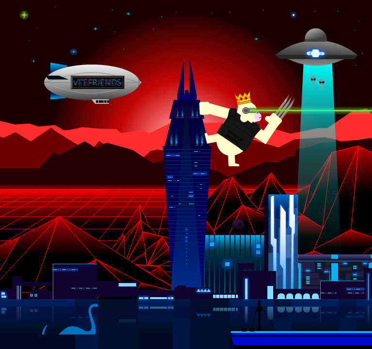 CryptoKongsClub's tweet photo. Crypto Kong #950 is done thanks to the metal claws, crown, green laser eyes, and aliens. The next goal is 1000 Crypto Kongs total. 

#NFT #NFTs #NFTCommunity #nftcollector #NFTcollectibles #NFTartist #NFTdrop https://t.co/tMrG1pWcvm