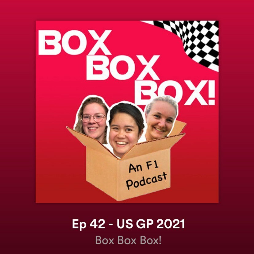 BoxBoxBoxPod's tweet photo. No new episode today, but in case you missed our US GP episode where the gals catch up to review the Austin experience (now with Merel!) and actually talk race info for once you can still go listen to that!! Link in bio #formula1 #podcast #f1 #meme https://t.co/OS48WgqgMF