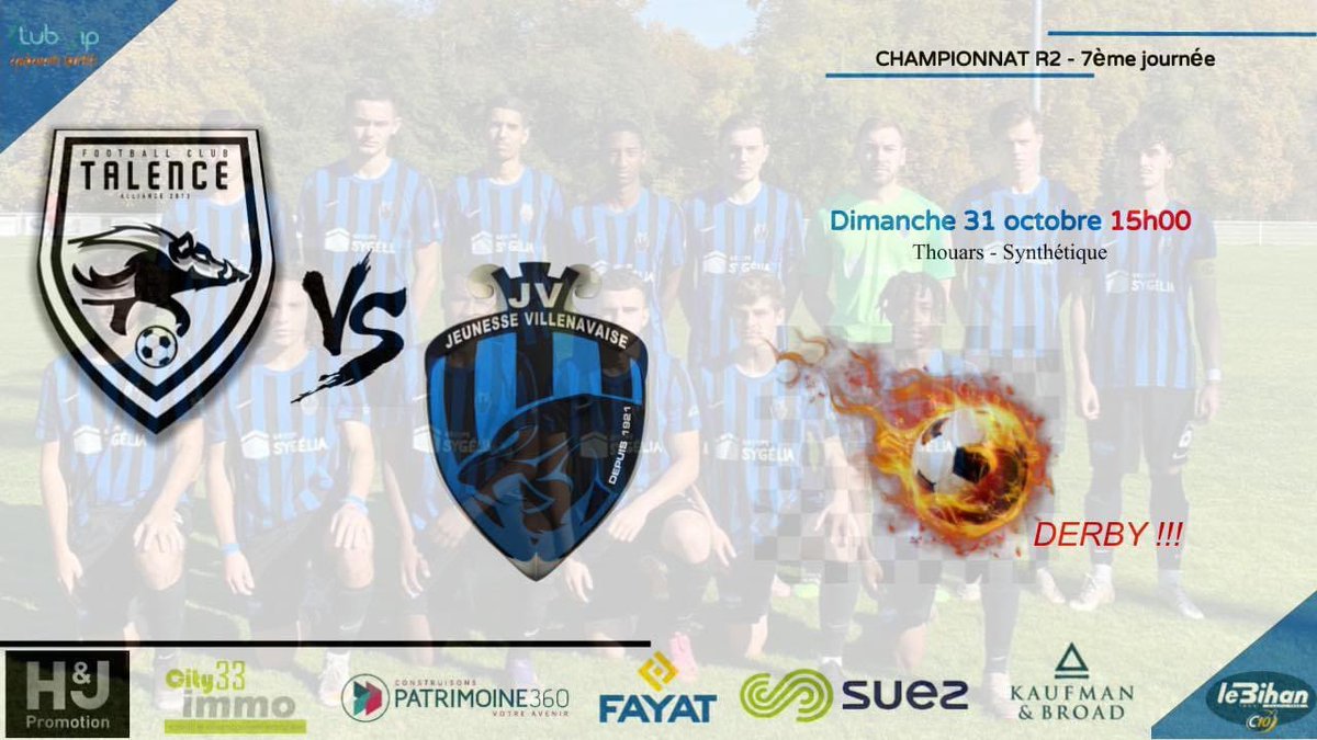 🔵⚫️Retrouvez la programmation de ce week end du 30/10 au 01/11 sur le site et la page FB 

jeunessevillenavaise.com

facebook.com/15524231455502…

Tous en Bleu et Noir pour nos Panthères 💙🖤

#teamJV 
#jeu #valeur

<a href="/LigueFootballNA/">Ligue de Football Nouvelle-Aquitaine ⭐️⭐️</a> 
<a href="/foot_gironde/">Foot-Gironde</a> 
<a href="/villenavedornon/">Villenave d'Ornon</a>