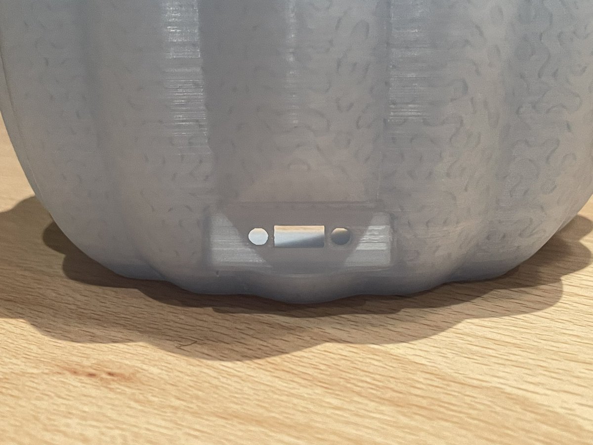 Meet the 30h #3dprinted <a href="/github/">GitHub</a>
 #pumpkin #pi. Soon it will get a #raspberrypi zero installed with #led HAT to indicate the #build status. Thanks <a href="/martinwoodward/">Martin Woodward</a>
 for this great #idea. Added some pics with white led,  #translucent #pla works great! (cross-post) #alwayslearning