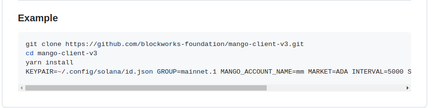 dadadadaffy's tweet photo. To help you get those MNGOs we wrote *another* market maker. Instructions on how to run it are here: https://t.co/MNypW5cJnI. I have half my funds using this one and I'll happily share the params I use if you ask in discord. It can be as simple as the screenshot below https://t.co/SLVnJqXUG9