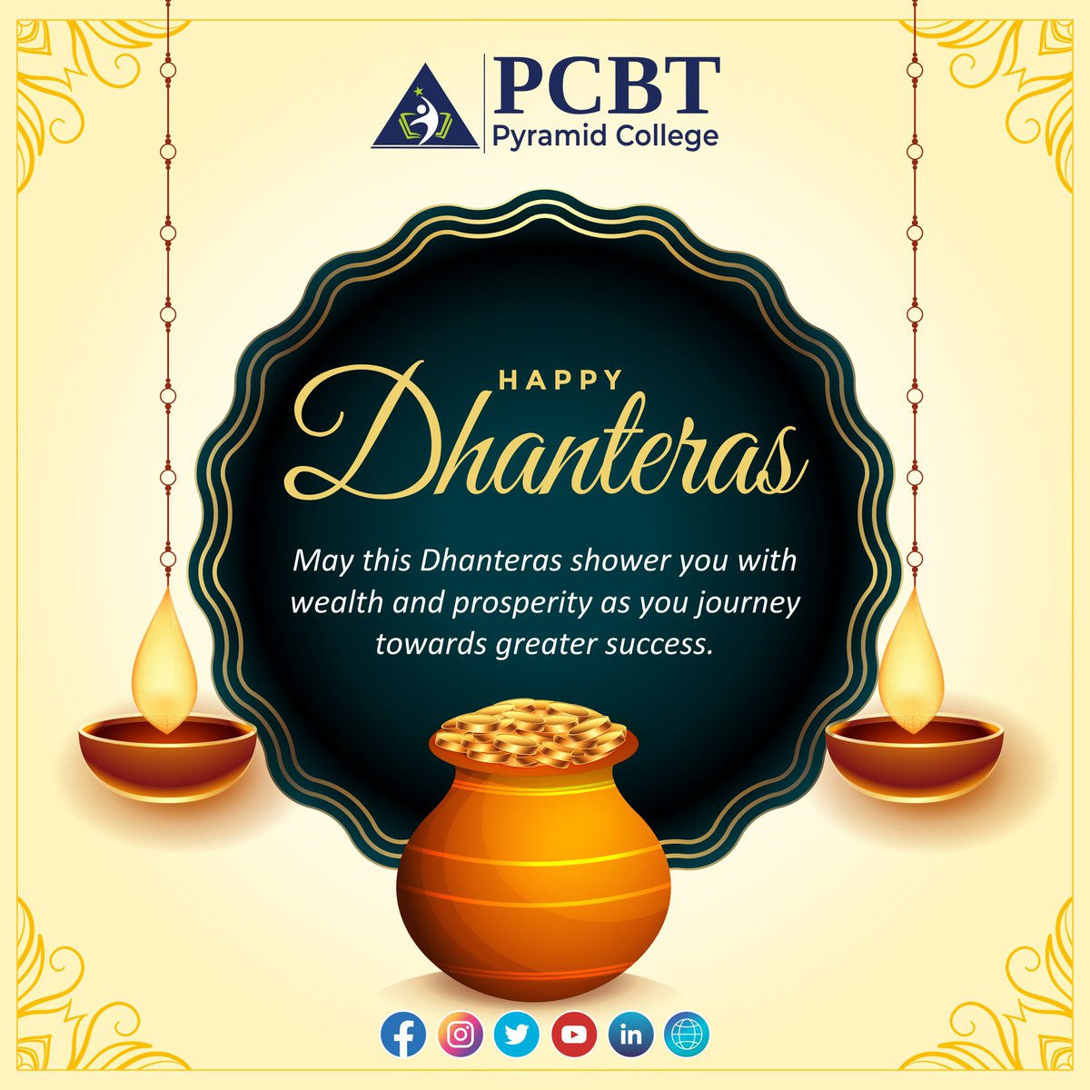 May the #blessings of Maa #Laxmi be always there on you and your loved ones and this auspicious #occasion of #Dhanteras bring #prosperity in your life. Wishing a very #HappyDhanteras to you and your #family.