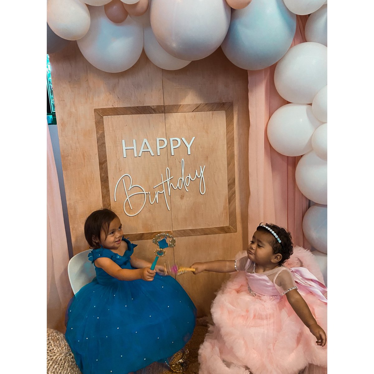 Isafbby's tweet photo. My girls princess tea party was a success 💗 happy birthday to my Irish twins! 1 &amp; 2 lol https://t.co/HIqXWNArTQ