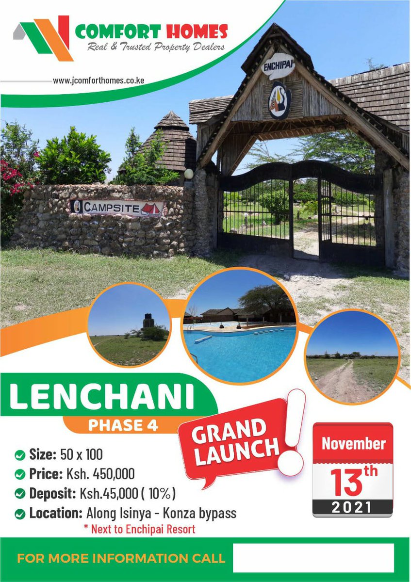 NguyoJanet's tweet photo. 13th November tunaenda
#lenchanigardensphase4grandlaunch
Book a seat today 0768219528 https://t.co/C4Kp4tQhHc