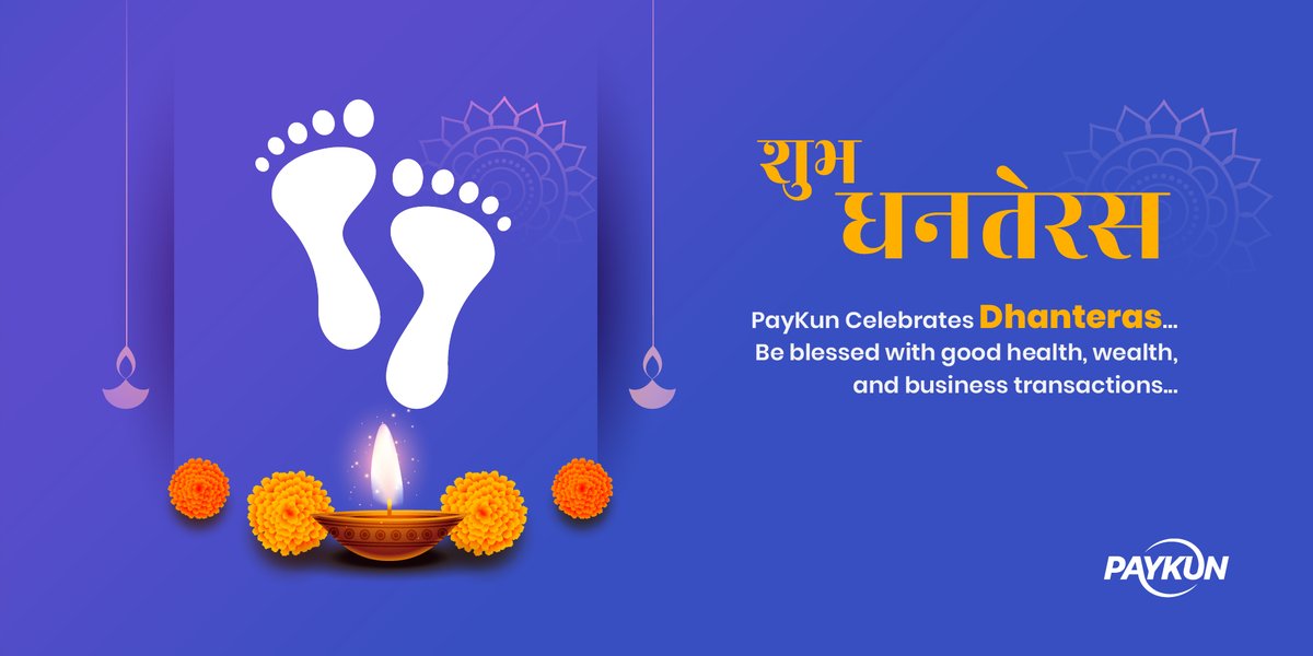 May Goddess #Lakshmi reside in your heart and shower upon you immense blessings and success in your business 

#ShubhDhanteras 🙏

#PayKun #PaymentGateway #धनतेरस #LaxmiPuja #Dhanteras #Celebrations #Deepavali #Festival