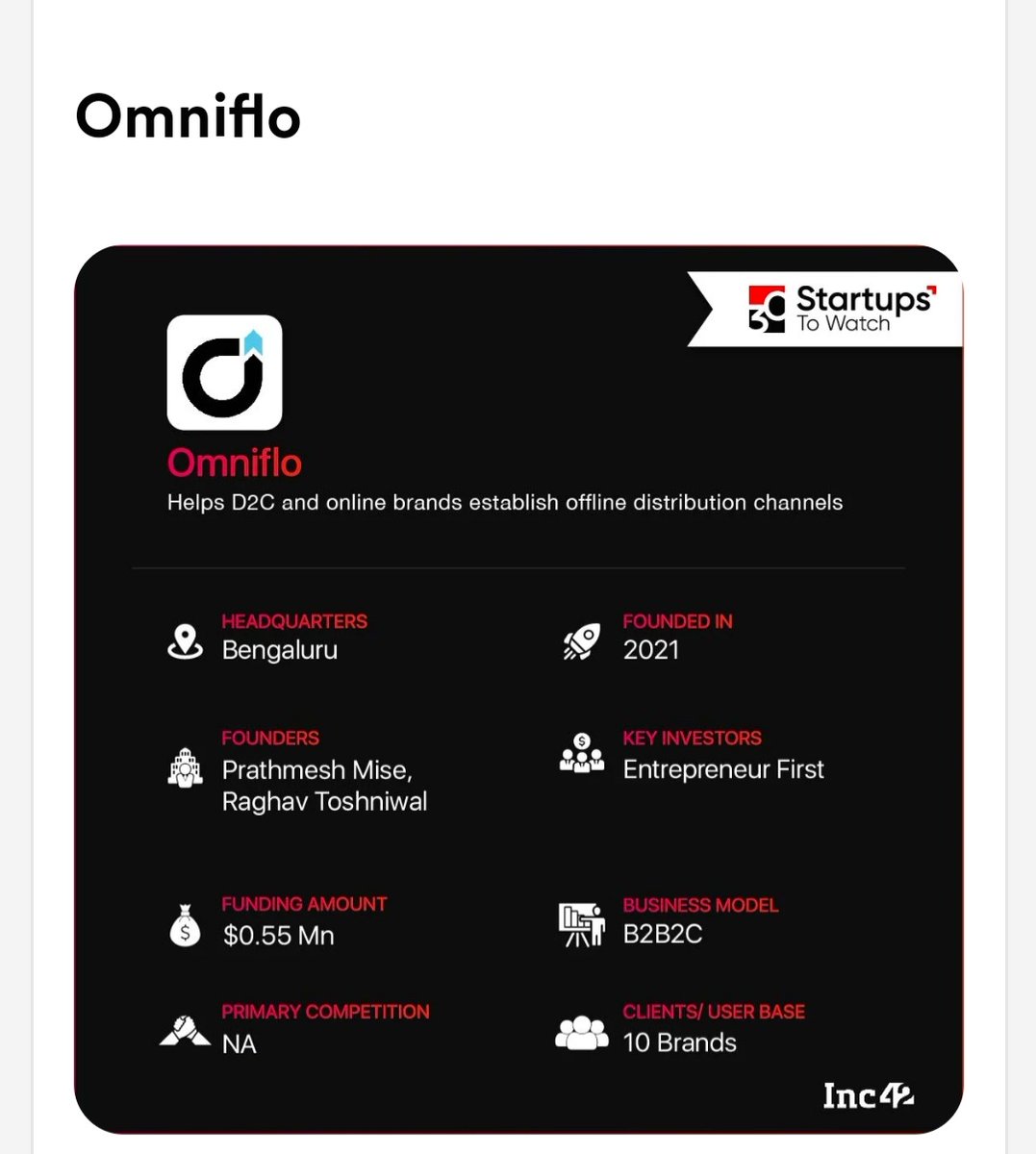 dsh_india's tweet photo. Startup: @Omniflo_in
Founders:
@pratmise
@raghavtosh
#D2C
#offlinedistribution https://t.co/4ZCfiMehKH
