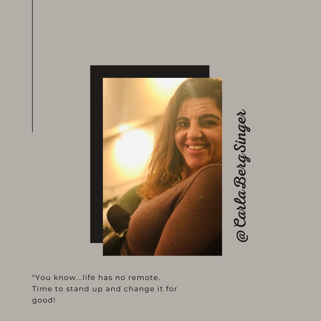carlabergsinger's tweet photo. A vida não tem nenhum controle remoto. É hora de se erguer e mudar de vez!
#life
#Carlabergsinger
#change
#timetochange
#MondayMotivation
#jewishsinger https://t.co/lrP4mwapJ0