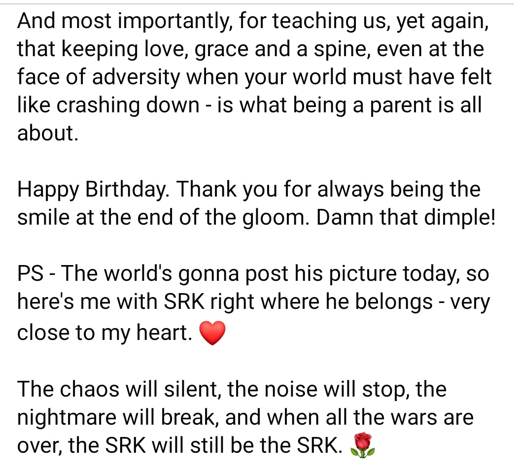 extraaacheese's tweet photo. My school senior wrote a beautiful note about him. Do read it❤

#HappyBirthdaySRK https://t.co/ripJgMEhxp