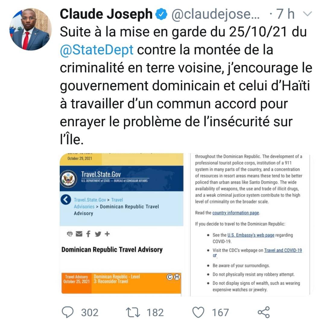 DieudonneLuma's tweet photo. La décision du Gvt dominicain de suspendre le programme de visas aux étudiants Haïtiens suite à la déclaration faite par le ministre @claudejoseph03 ne fait que fragiliser la relation diplomatique des deux pays, j'interpelle le Gvt haïtien @DrArielHenry d'adopter[...] https://t.co/ezMHWRJzpD