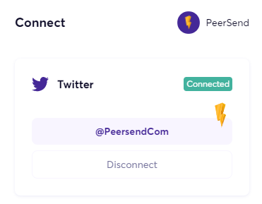 If you haven't already noticed, you can now disconnect your Twitter account from PeerSend and connect to another one⚡️

What feature do you want to see on PeerSend next?